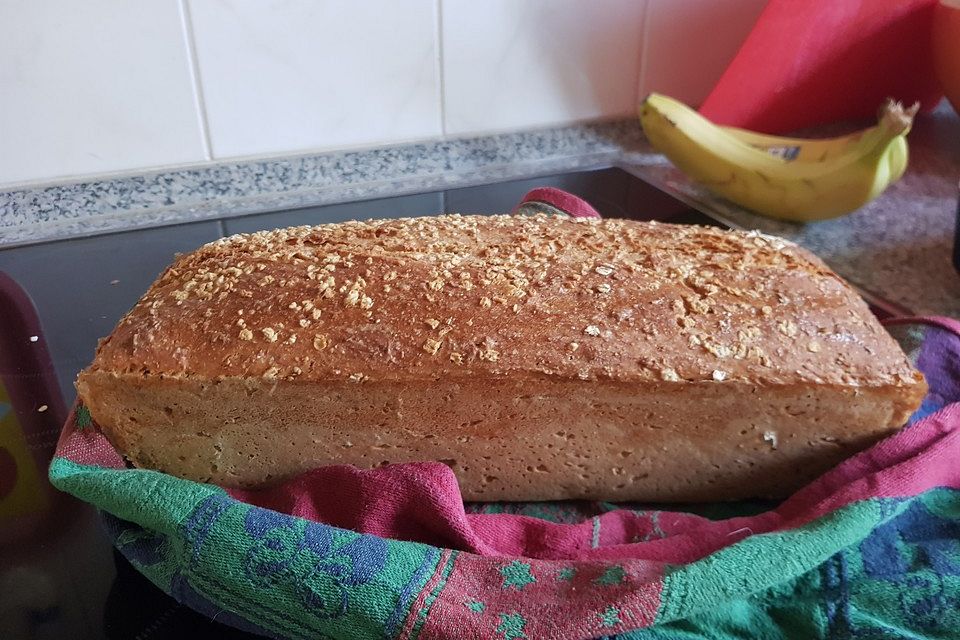 Haferflockenbrot mit Sauerteig