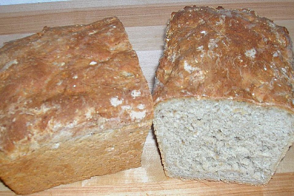 Haferflockenbrot mit Sauerteig