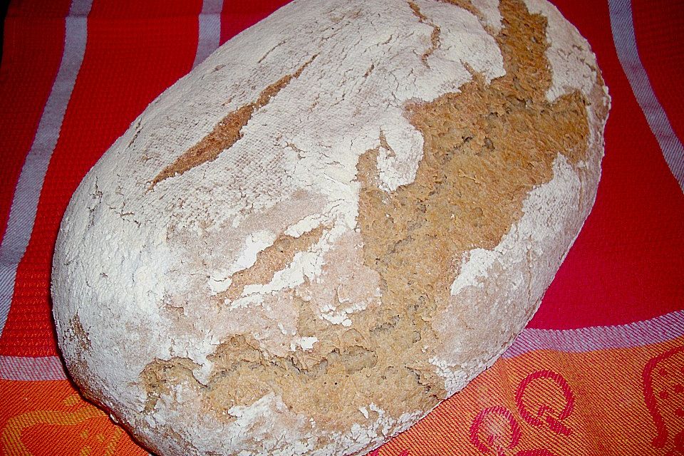 Haferflockenbrot mit Sauerteig