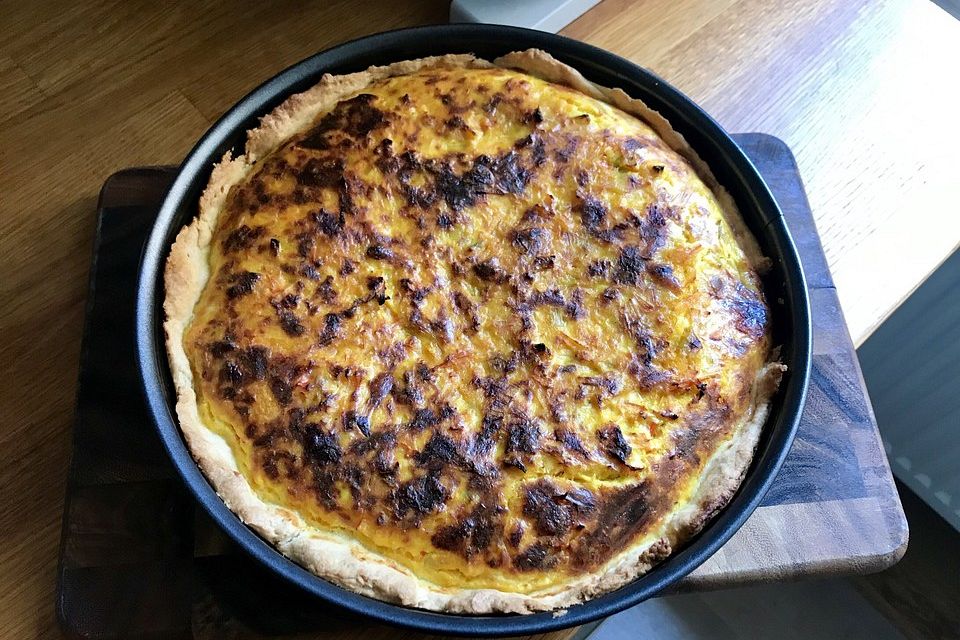 Kürbis-Lauch-Quiche