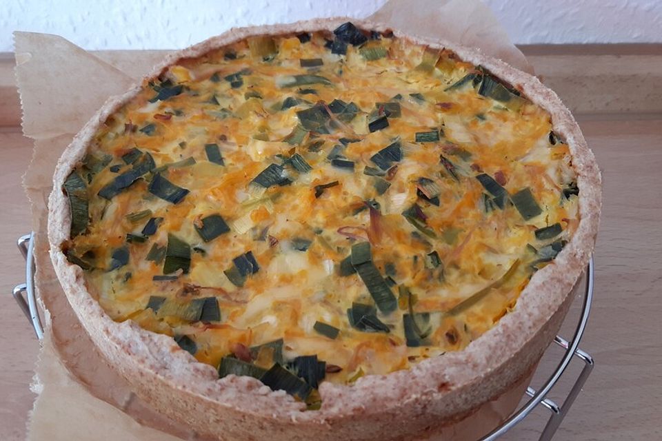 Kürbis-Lauch-Quiche