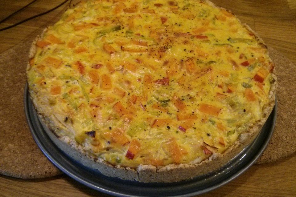 Kürbis-Lauch-Quiche