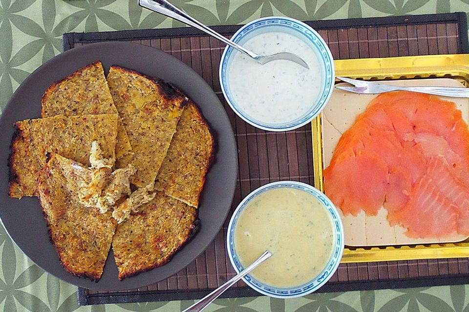 Blech-Reibekuchen mit Schinkenwürfeln