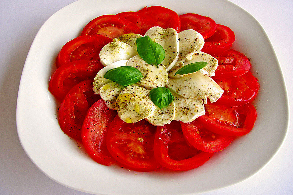 Tomaten mit Mozzarella