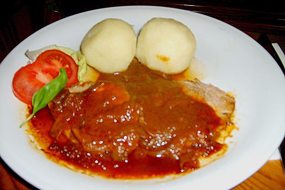 Krustenbraten mit Biersauce