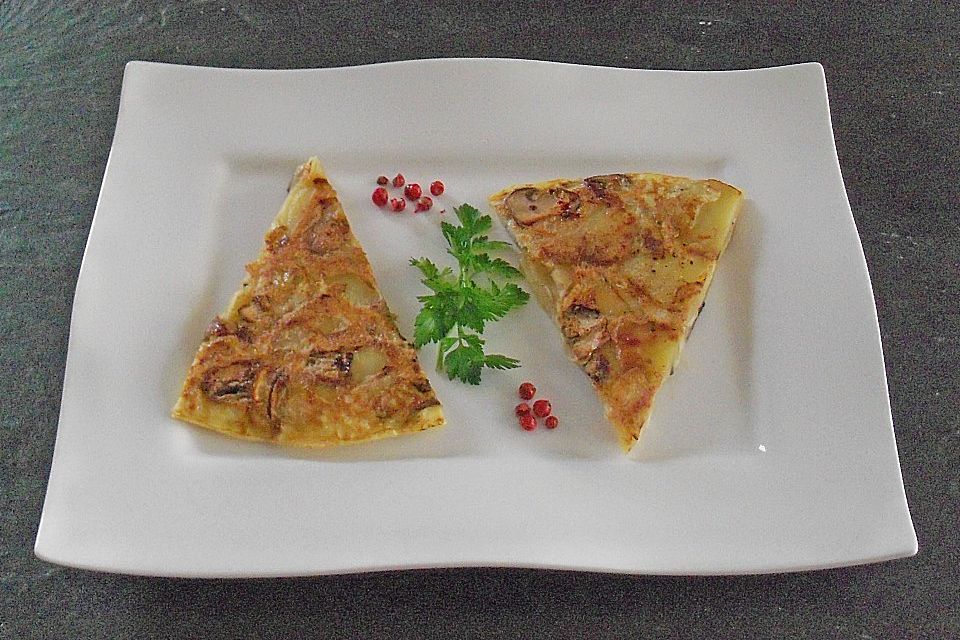 Spanische Tortilla mit Champignons