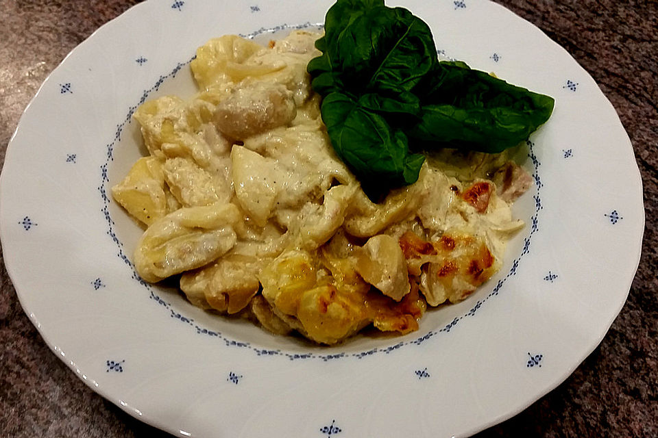 Überbackene Tortellini