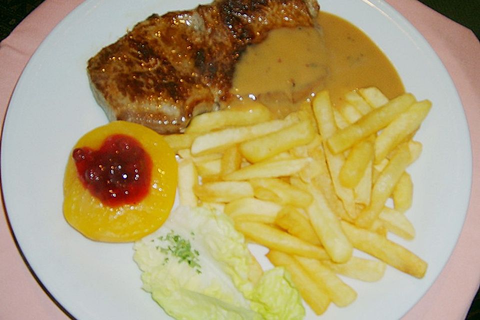 Pfeffersteak mit Aprikose