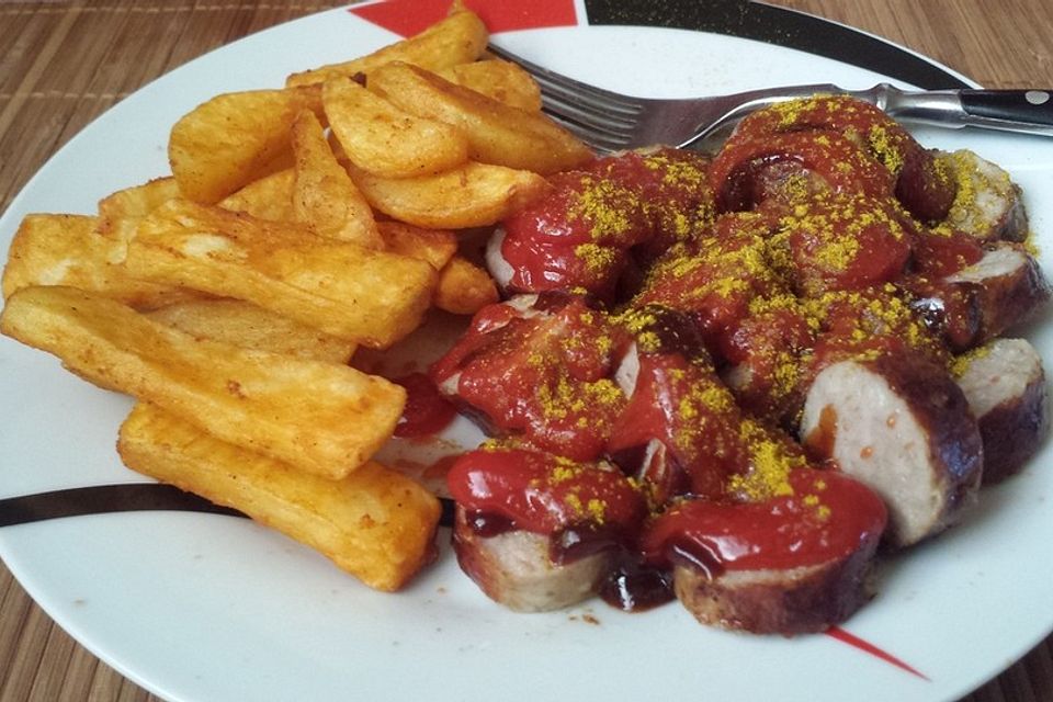 Currywurst mit Pommes frites