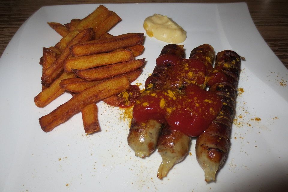 Currywurst mit Pommes frites