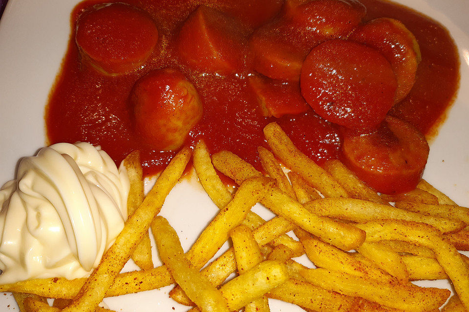 Currywurst mit Pommes frites