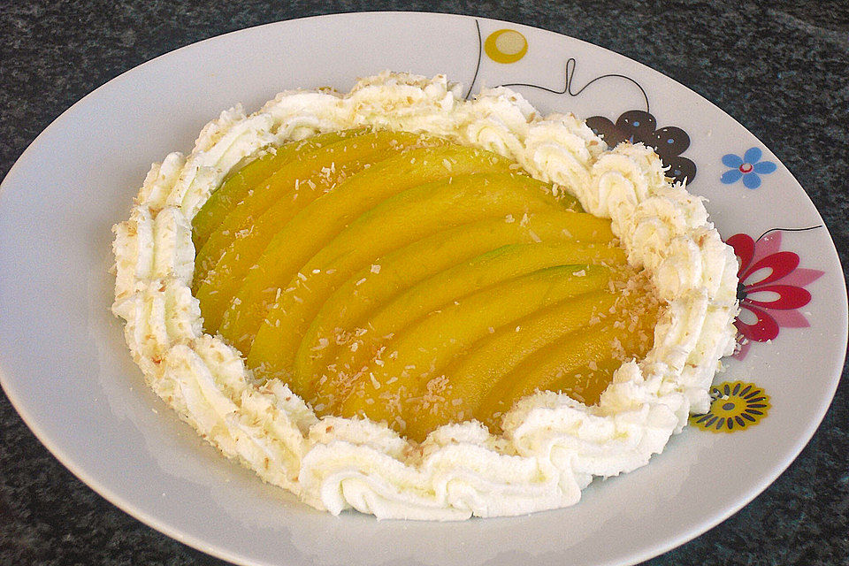 Marinierte Mango mit Kokossahne