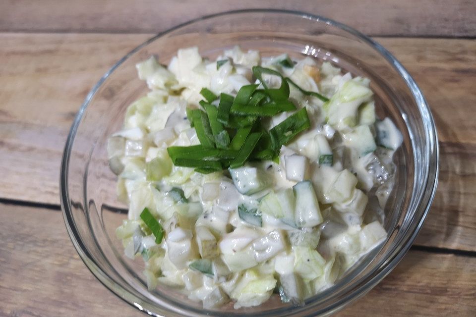 Eiersalat mit viel Grün