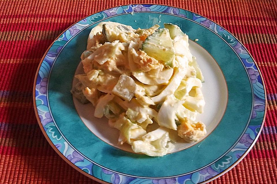 Eiersalat mit viel Grün