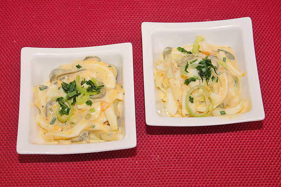 Eiersalat mit viel Grün