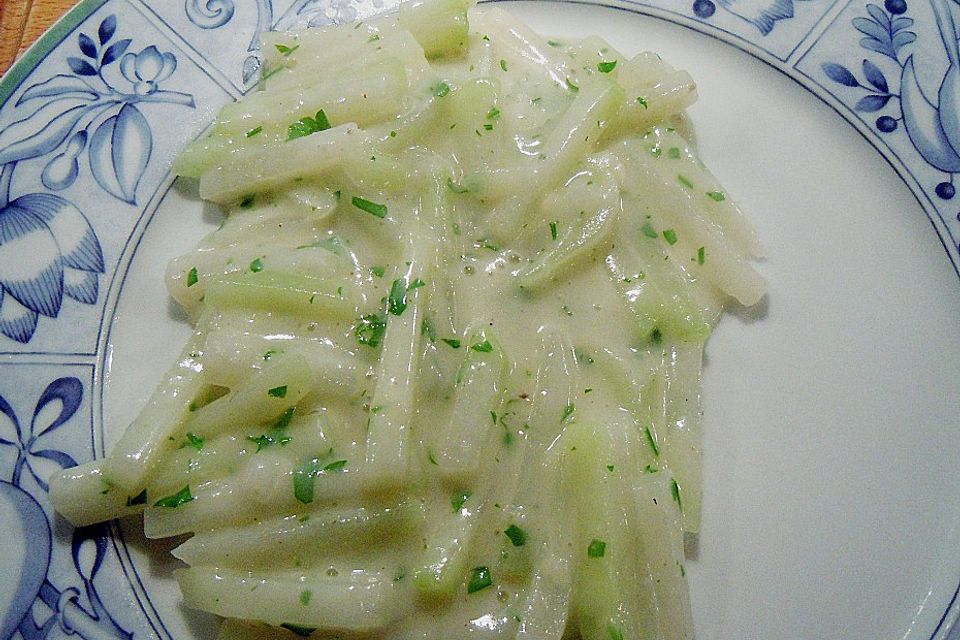 Kohlrabi in Rahmsoße