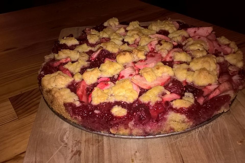 Apfel - Tarte mit Himbeeren