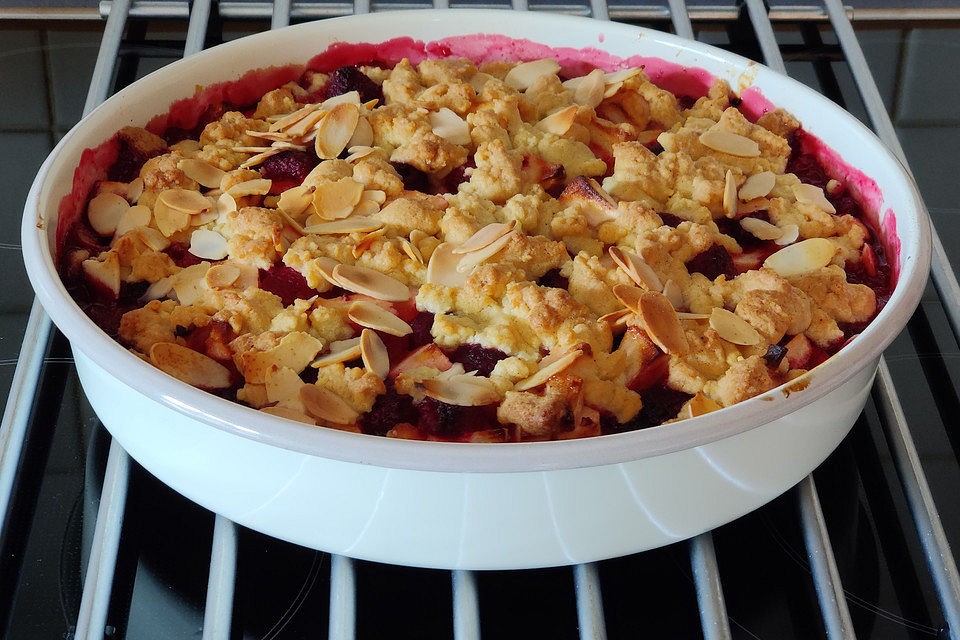 Apfel - Tarte mit Himbeeren