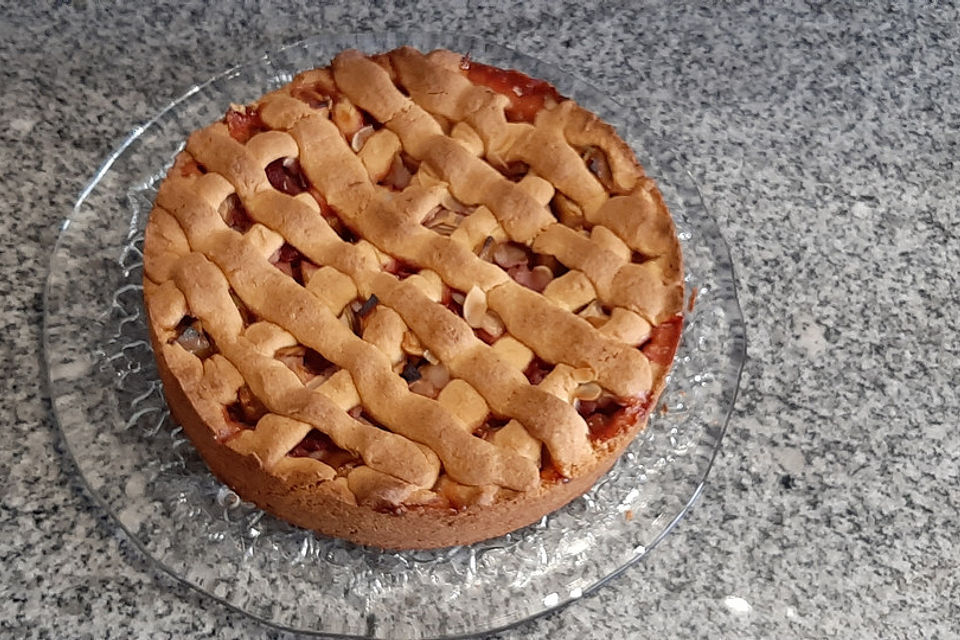 Apfel - Tarte mit Himbeeren