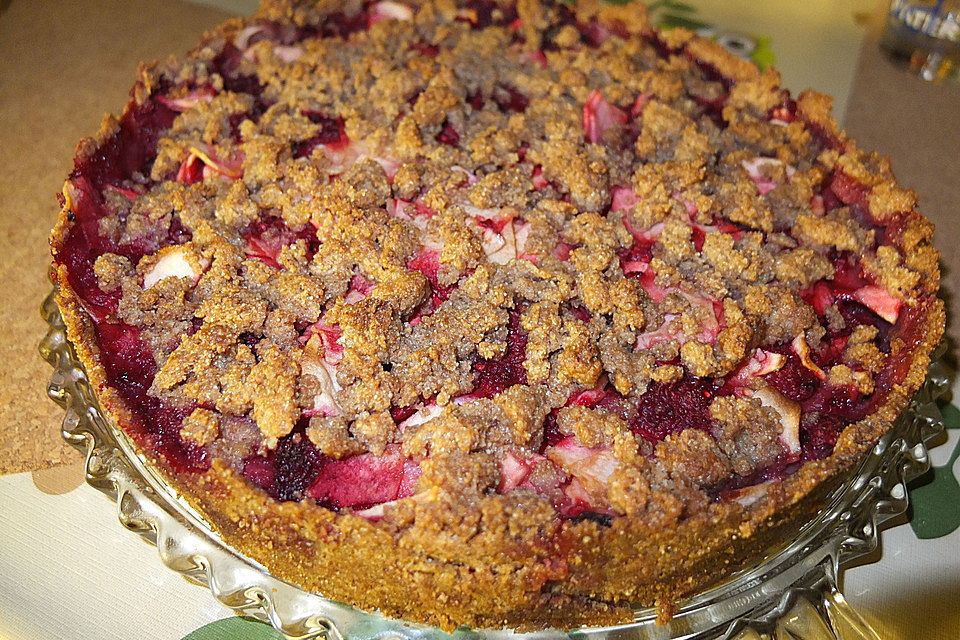 Apfel - Tarte mit Himbeeren