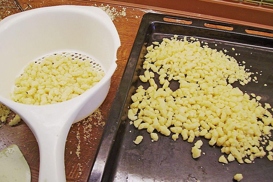 Streusel, schön gleichmäßig