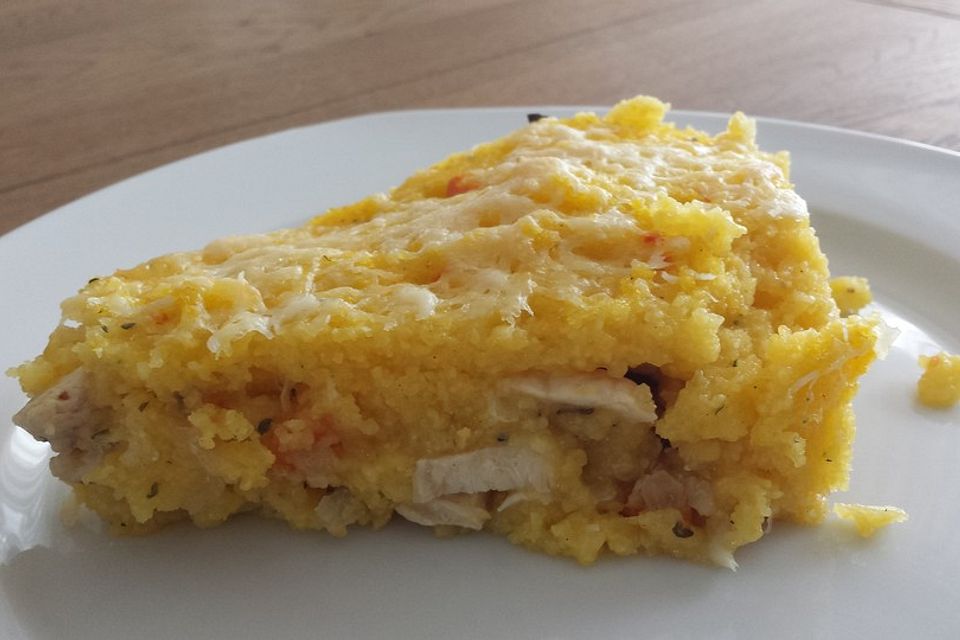 Polenta-Auflauf mit Hähnchenbrust