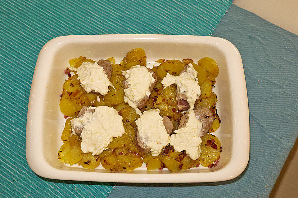 Bratkartoffelauflauf mit Medaillons