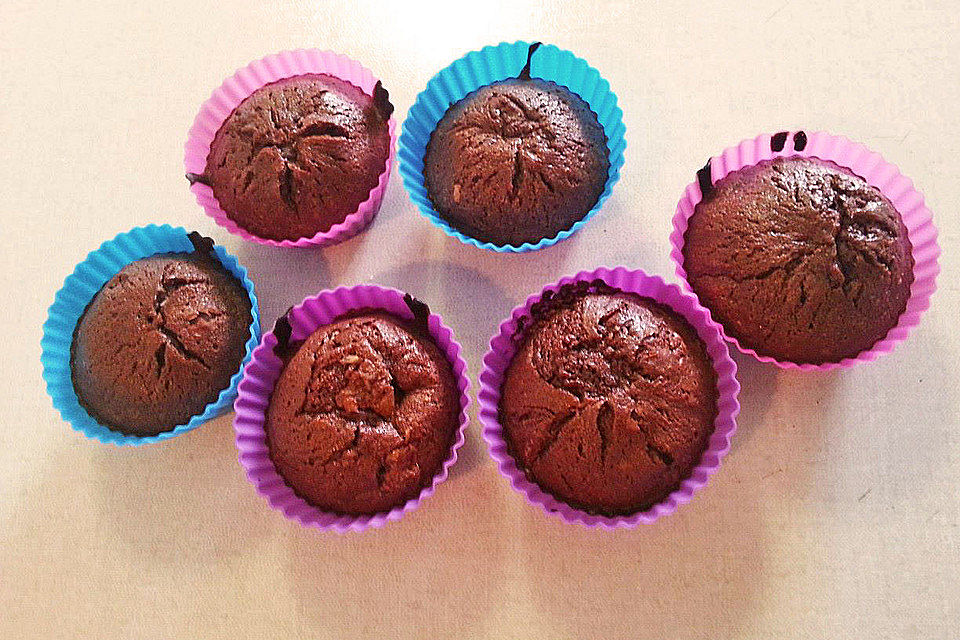 Schoko in Schoko Muffins