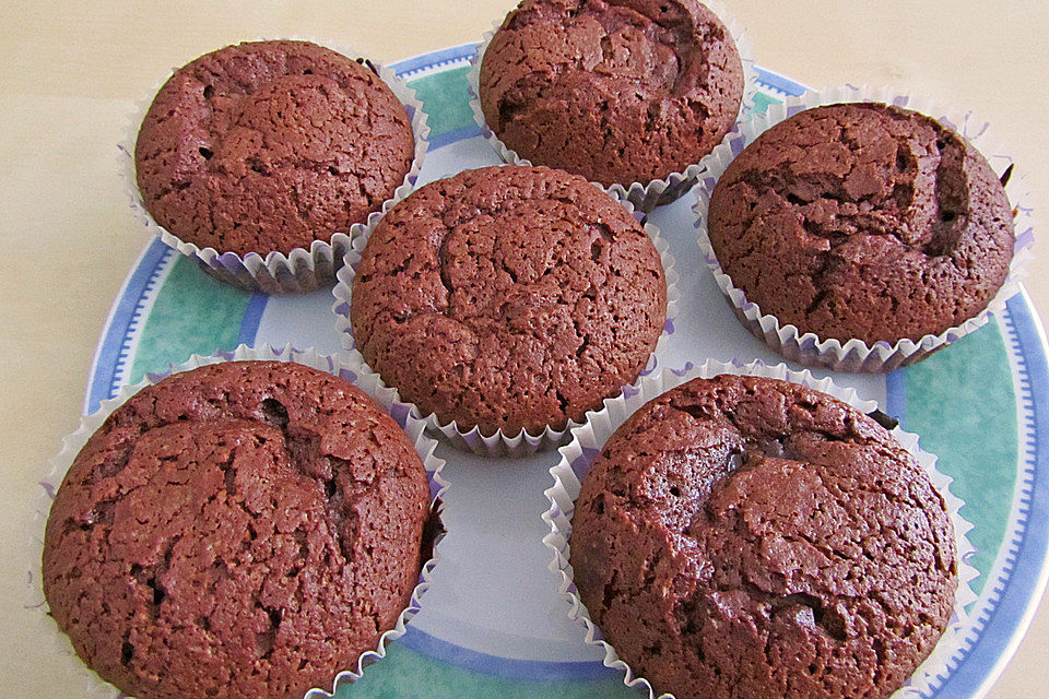 Schoko in Schoko Muffins