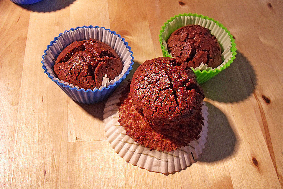 Schoko in Schoko Muffins