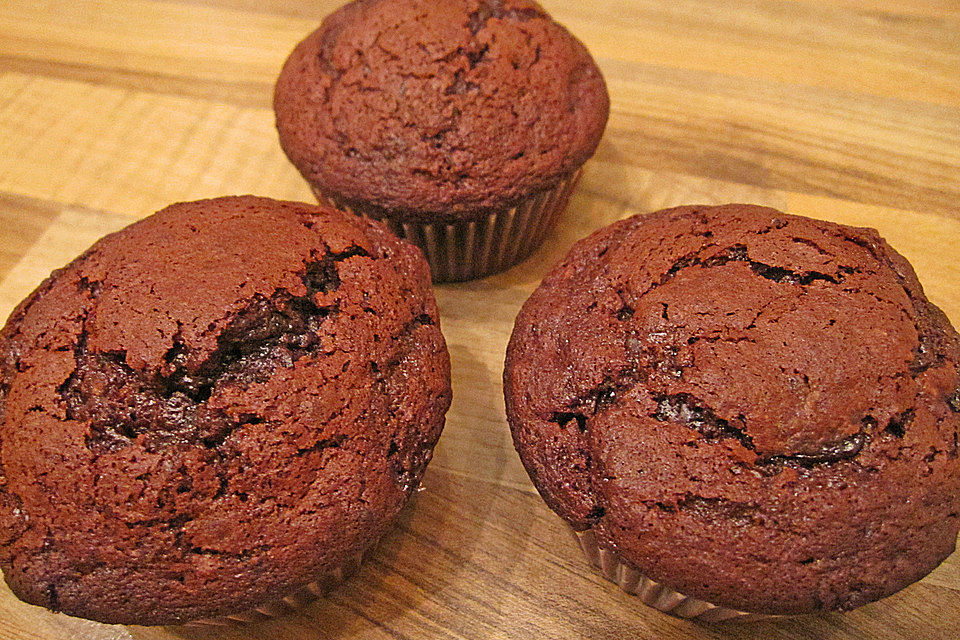 Schoko in Schoko Muffins