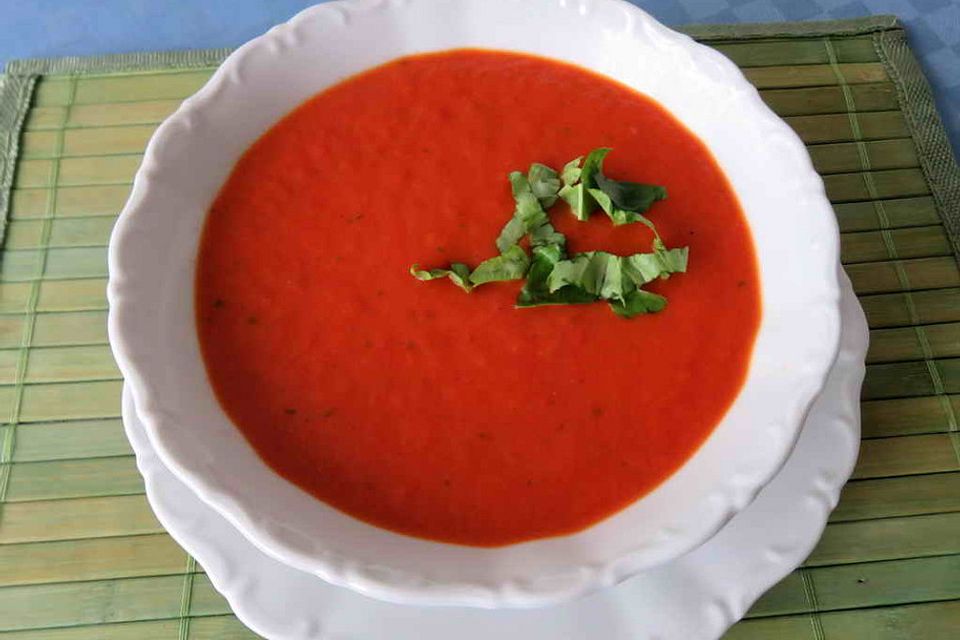 Geröstete Tomaten - Paprika - Suppe