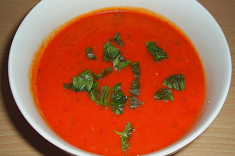 Geröstete Tomaten - Paprika - Suppe