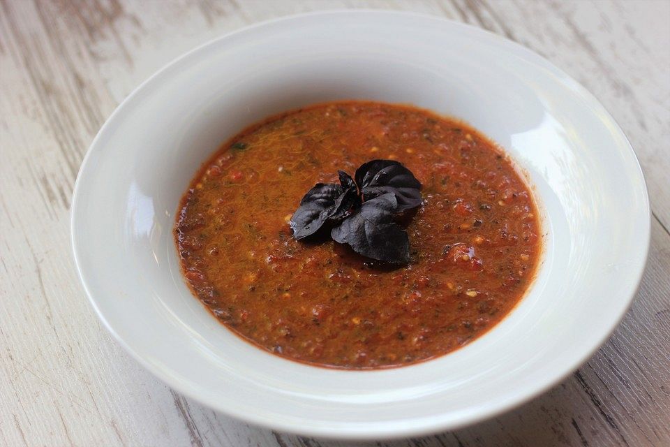 Geröstete Tomaten - Paprika - Suppe