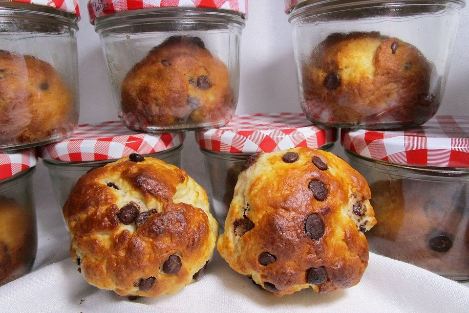 Rosinenbrötchen aus Quark - Ölteig