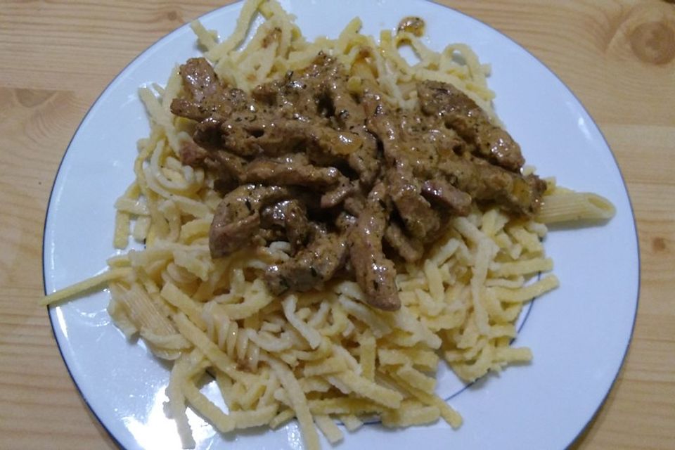 Sahne - Gyros mit Spätzle