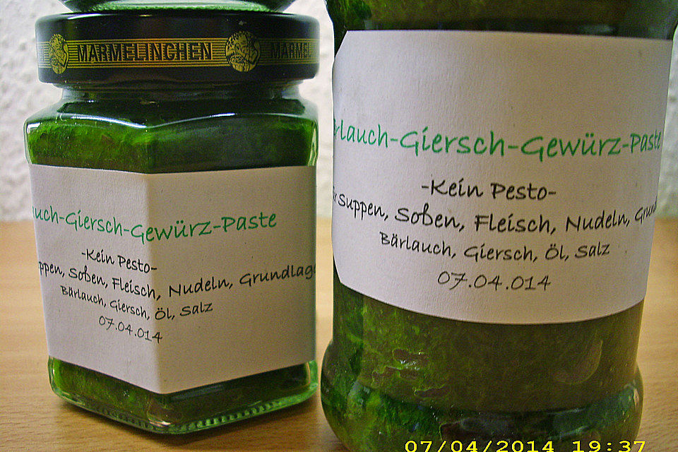 Bärlauch-Gewürzpaste