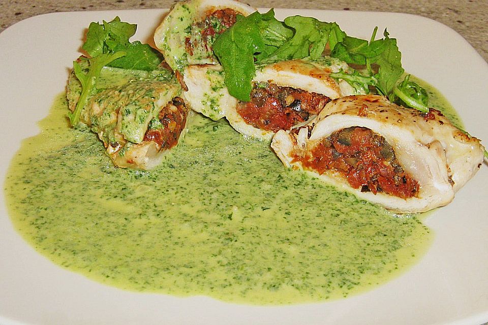 Hähnchenbrust mit Rucola