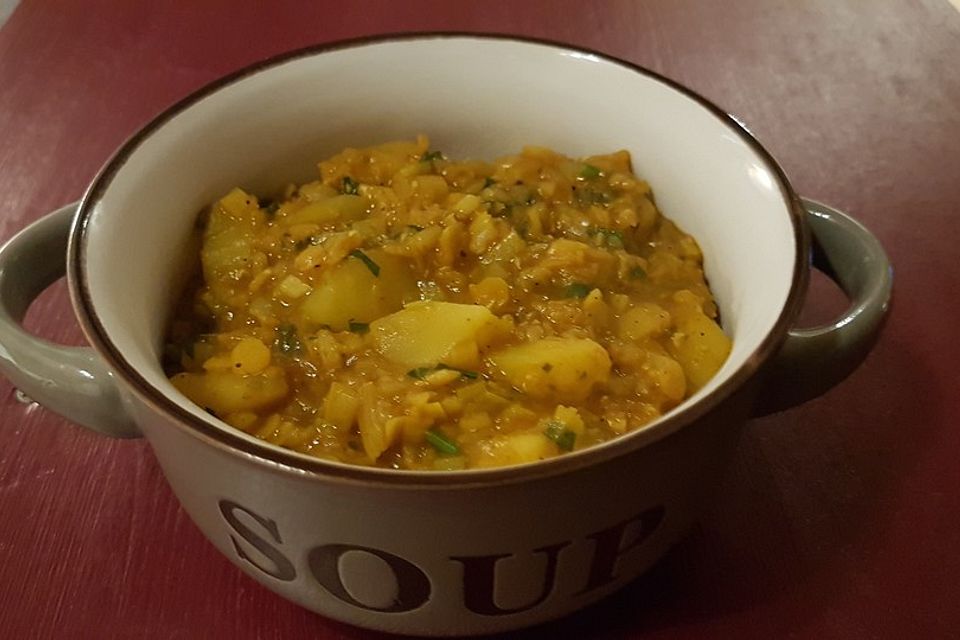 Kartoffel-Curry mit Linsen