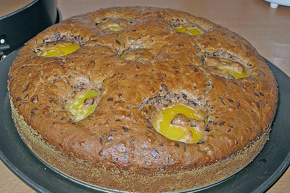 Haferflockenkuchen mit Birnen