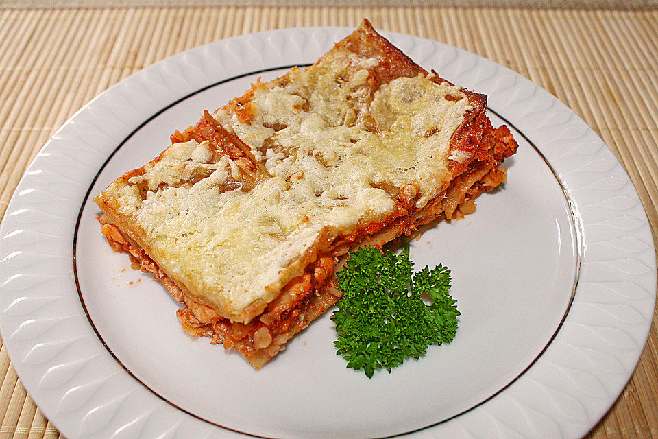 Lachs - Linsen - Lasagne