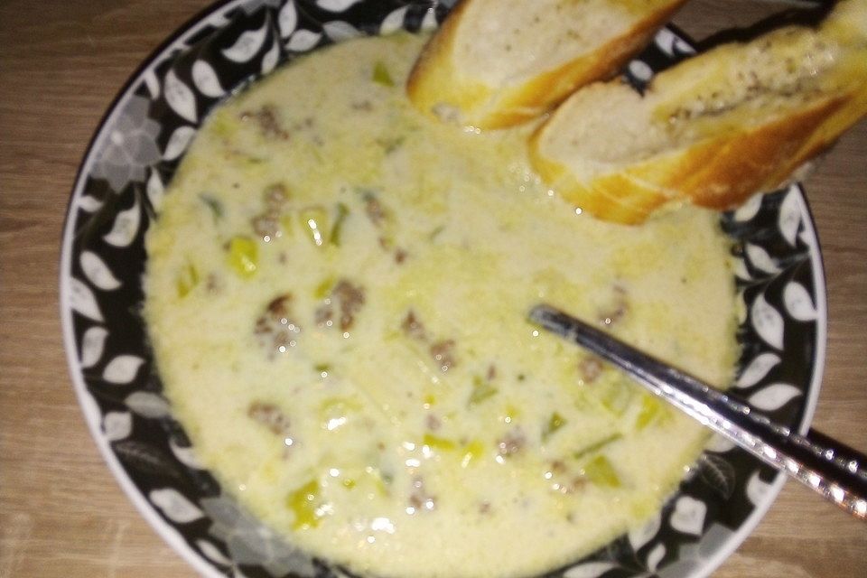 Käse-Lauchsuppe