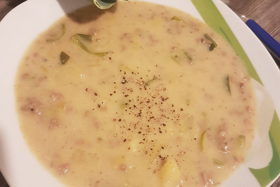 Käse-Lauchsuppe