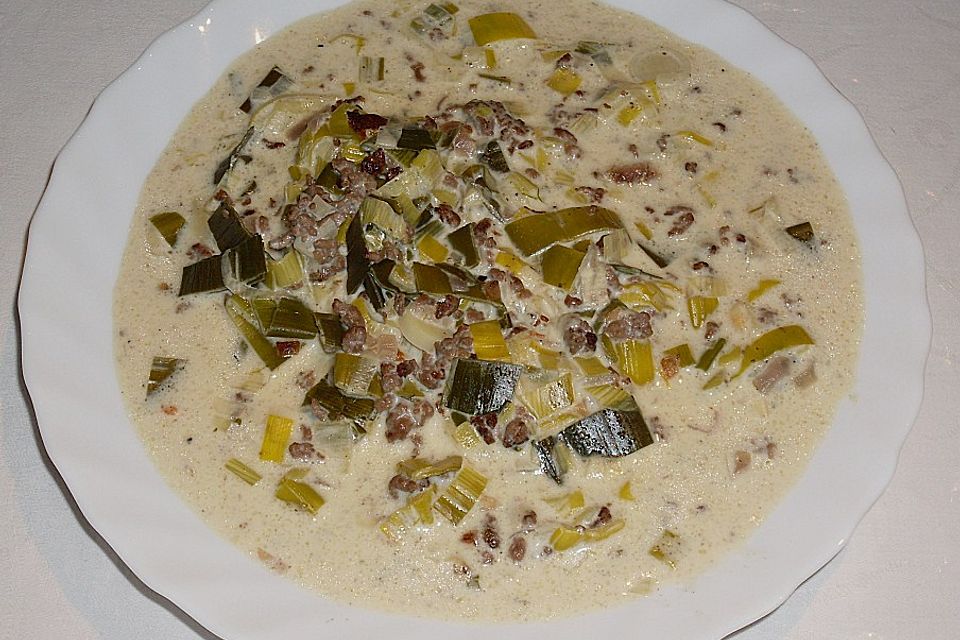 Käse-Lauchsuppe