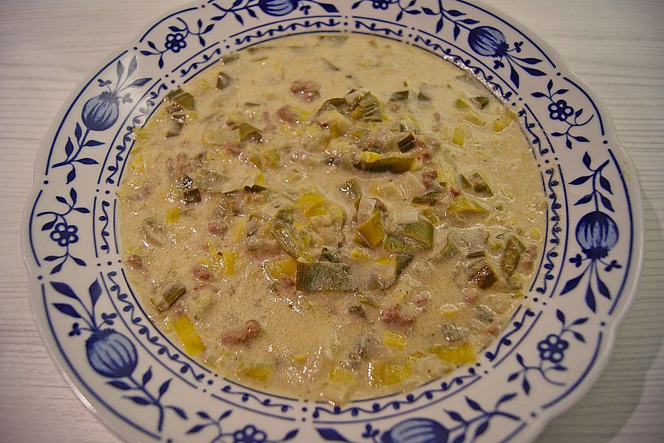 Käse-Lauchsuppe