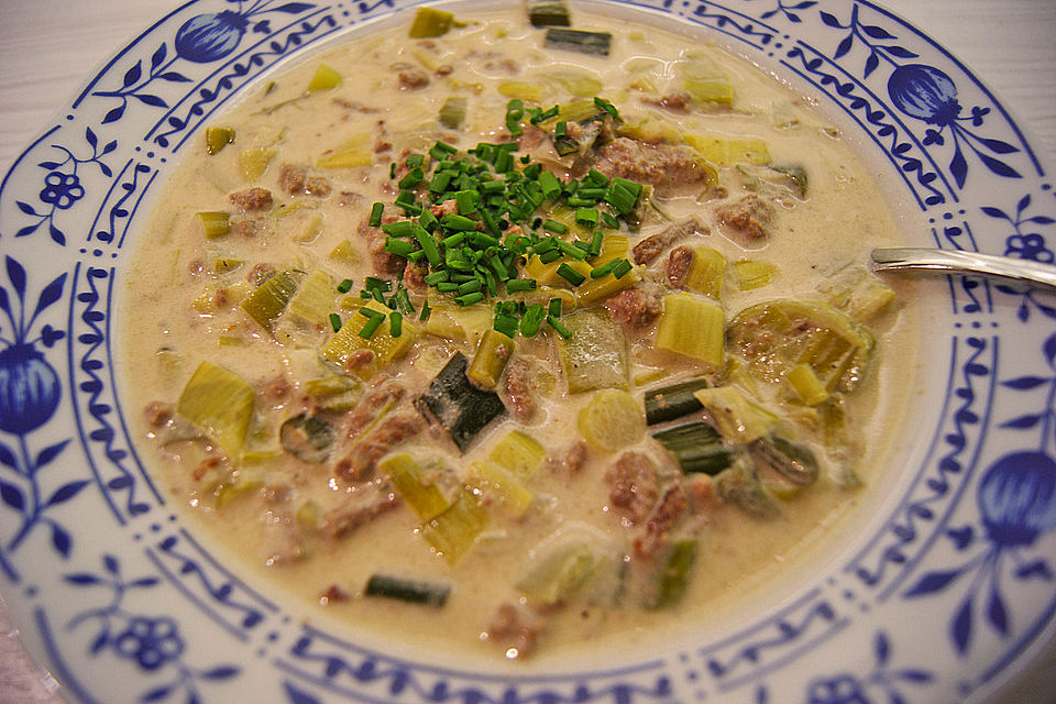 Käse-Lauchsuppe