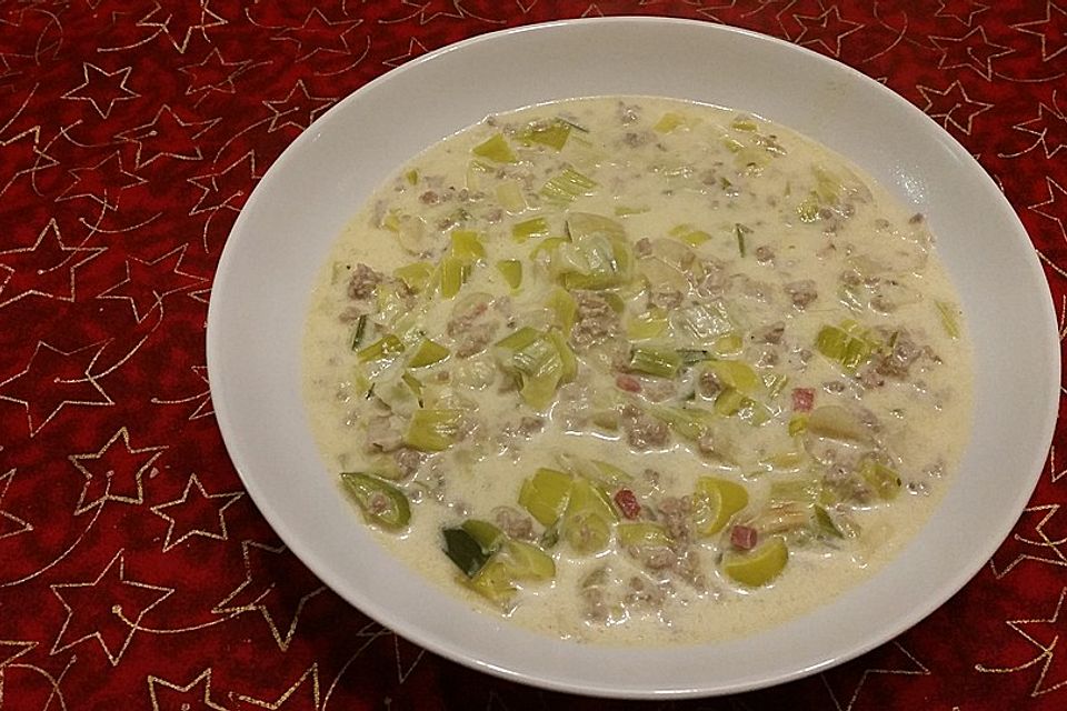 Käse-Lauchsuppe