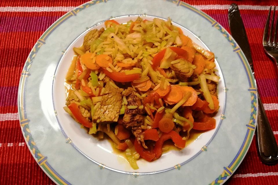 Gemüse-Hähnchencurry