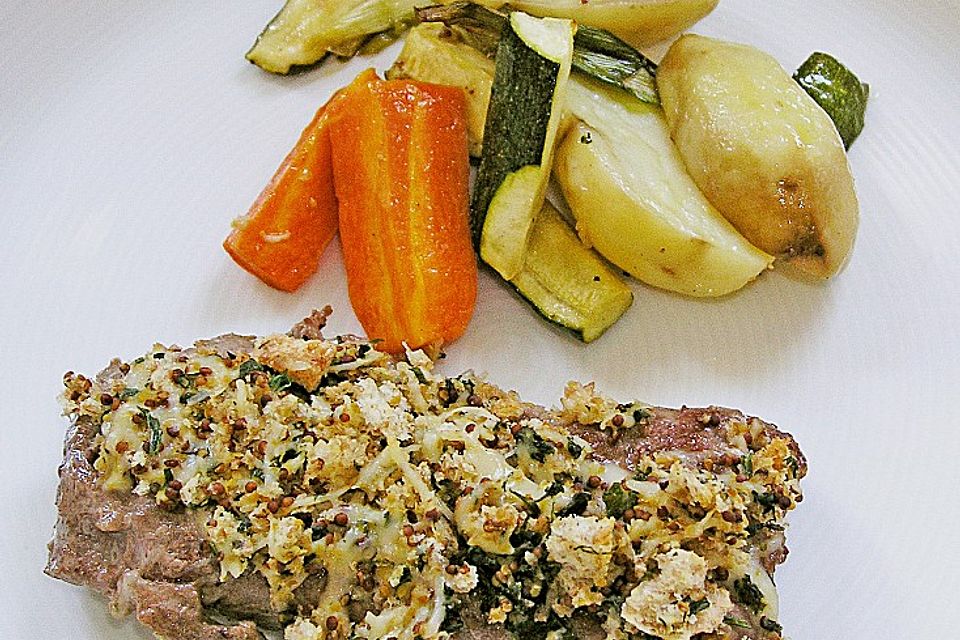 Gekräutertes Lammfilet mit Röstkartoffeln