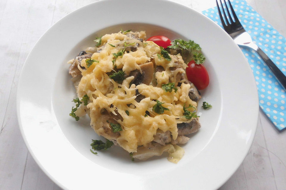 Spitzkohl – Spätzle – Auflauf